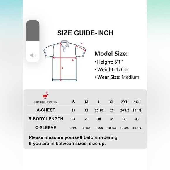 NWT Rouen Mens Golf Shirts Short Sleeve Moisture Wicking Collared Polo, Size 3X - Picture 6 of 11